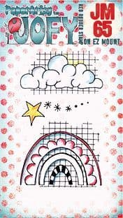 PaperArtsy Mini Stamp Cloud & Rainbow designed by JOFY (JM65)