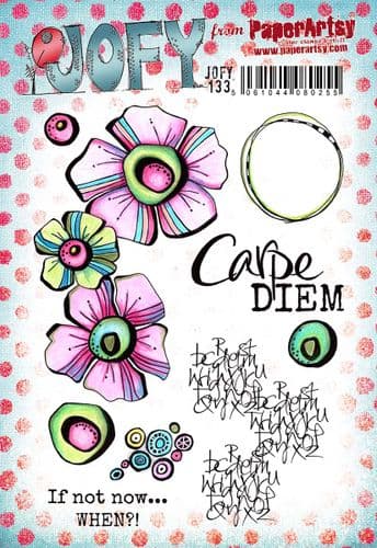 PaperArtsy Rubber Stamp Set Carpe Diem designed by Jo Firth-Young  (JOFY133)