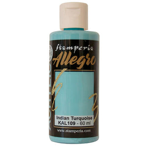 Stamperia Allegro Acrylic Paint Indian Turquoise (KAL109)