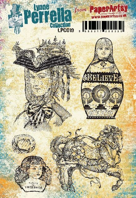 PaperArtsy Rubber Stamp Set Believe designed by Lynne Perrella (LPC019)