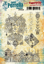 Load image into Gallery viewer, PaperArtsy Rubber Stamp Set Headdress designed by Lynne Perrella (LPC028)
