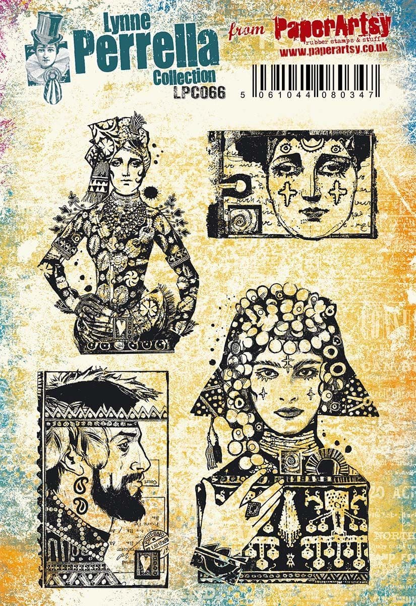 PRE-ORDER PaperArtsy Rubber Stamp Set Three Queens & A Prince designed by Lynne Perrella (LPC066)