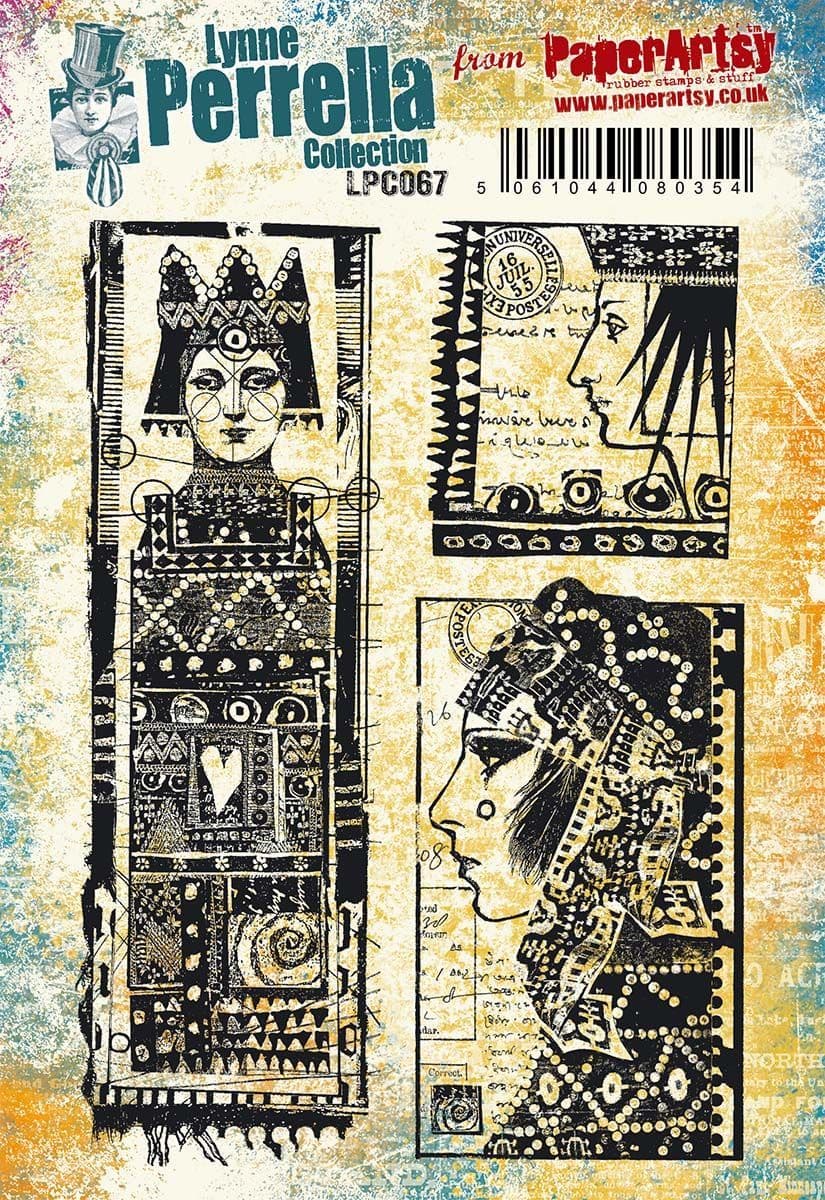 PaperArtsy Rubber Stamp Set The Queen designed by Lynne Perrella (LPC067)