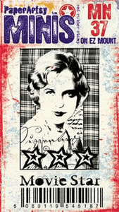 PaperArtsy Mini Stamp Number 37 Movie Star (MN37)