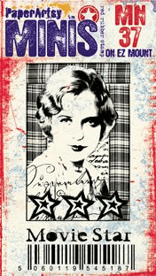 PaperArtsy Mini Stamp Number 37 Movie Star (MN37)