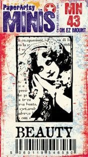 PaperArtsy Mini Stamp Number 43 Beauty (MN43)