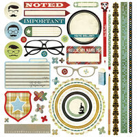 Basicgrey Oxford Collection 12x12 Sticker Sheet (OXF-3377)