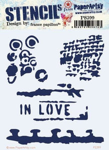 PaperArtsy Stencil In Love designed by France Papillon (PS399)