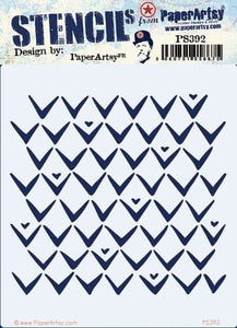 PaperArtsy Stencils Doves & Hearts designed by PaperArtsy (PS392)