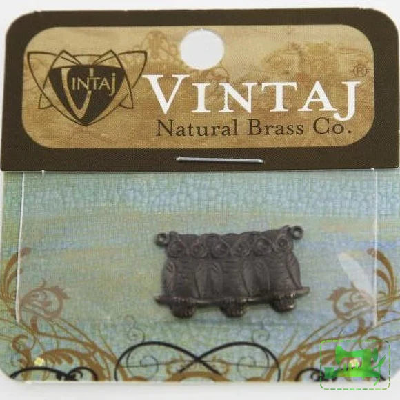 Vintag Natural Brass Charm Perched Owls (DP0017)