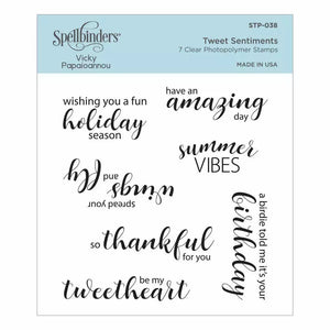 Spellbinders Tweet Sentiments Clear Stamp Set (STP-038