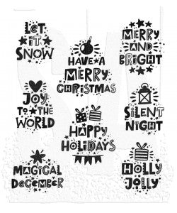 PRE-ORDER Stampers Anonymous Tim Holtz Cling Rubber Stamps Stamp Holiday WhatNots (CMS496)