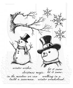 PRE-ORDER Stampers Anonymous Tim Holtz Cling Rubber Stamps Stamp Mr. Frostie (CMS499)