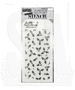 Stampers Anonymous Tim Holtz Collection Tim Holtz Layering Stencil: Tiny Holly THS189