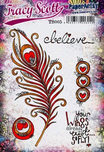 PaperArtsy Stamp Set Believe by Tracy Scott (TS005)