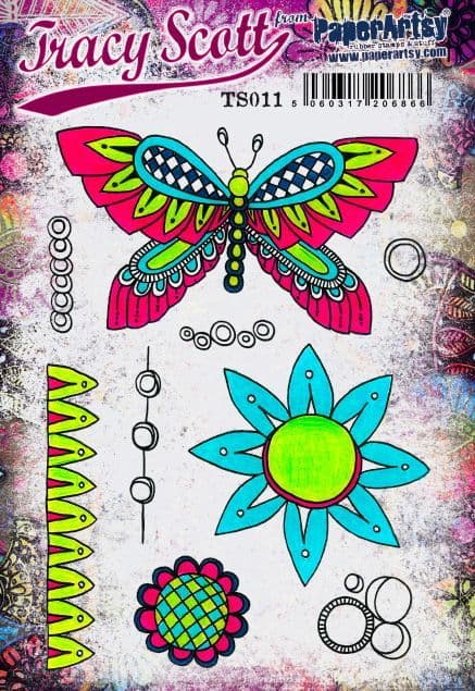 PaperArtsy Rubber Stamp Set #11 designed by Tracy Scott (TS011)