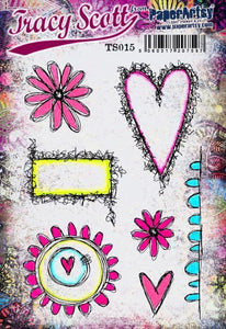 PaperArtsy Rubber Stamp Set #15 designed by Tracy Scott (TS015)