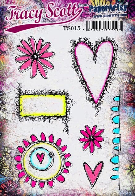 PaperArtsy Rubber Stamp Set #15 designed by Tracy Scott (TS015)