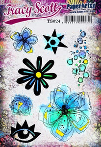 PaperArtsy Rubber Stamp Set #24 designed by Tracy Scott (TS024)