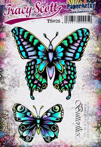 PRE-ORDER PaperArtsy Stamp Set Butterflies by Tracy Scott Stamp (TS026)