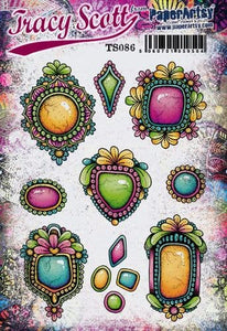 PaperArtsy Stamp Set Gems by Tracy Scott (TS086)