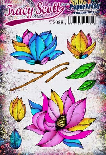 PaperArtsy Stamp Set Magnolia Blossom by Tracy Scott (TS088)