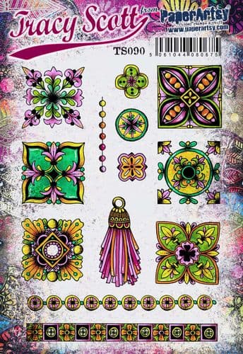 PaperArtsy Stamp Set Tiles by Tracy Scott (TS090)