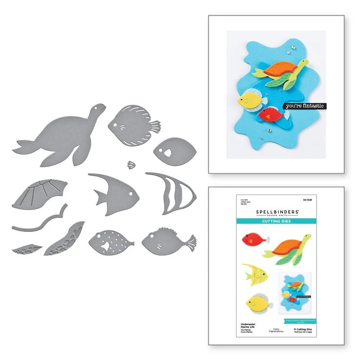 Spellbinders Cutting Die Underwater Marine Life Vicky Papaioannou (S4-1348)