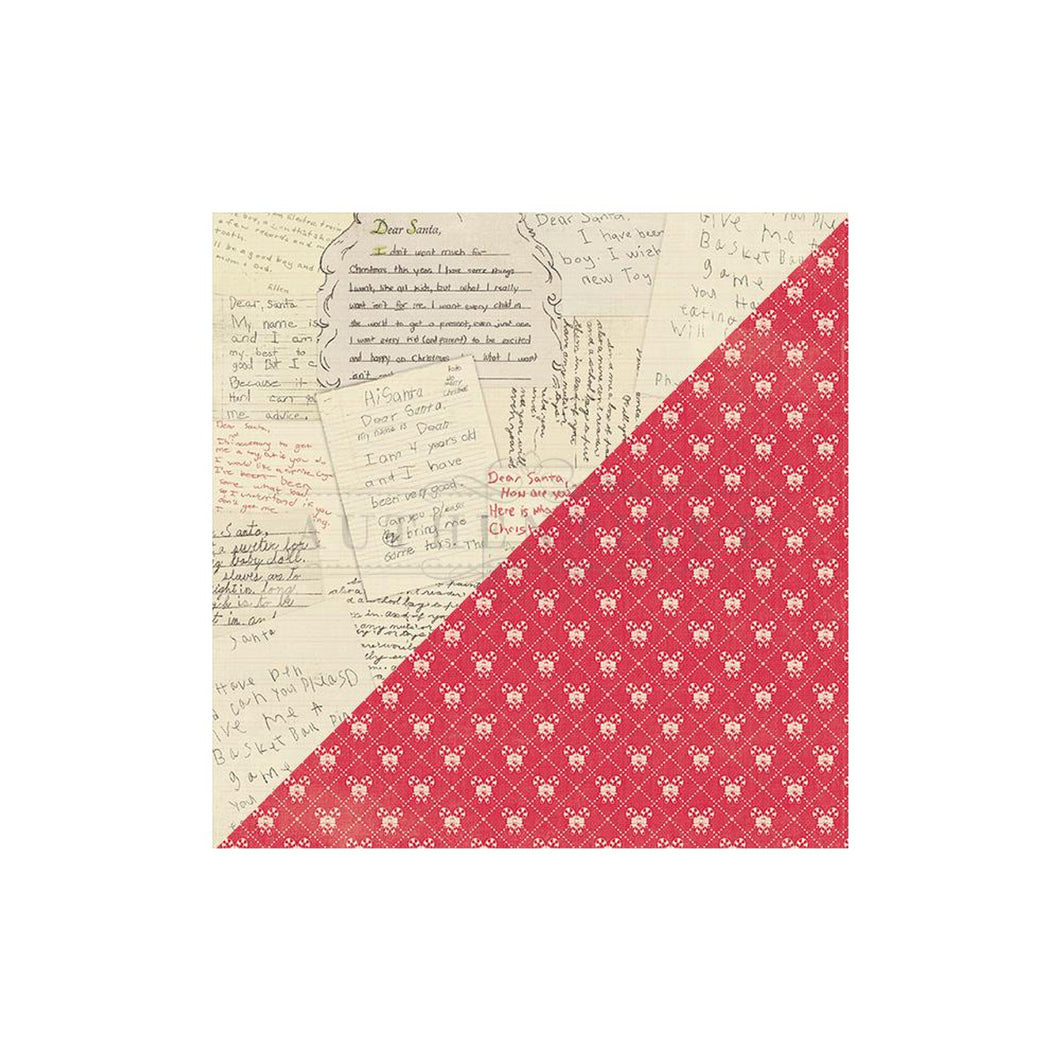 Authentique Vintage Christmas Collection 12x12 Scrapbook Paper Vintage Christmas Nine