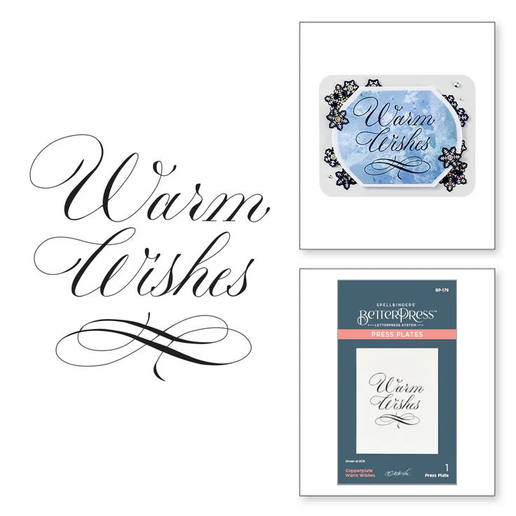 Spellbinders Betterpress set Paul Antonio Warm Wishes (BP-179)