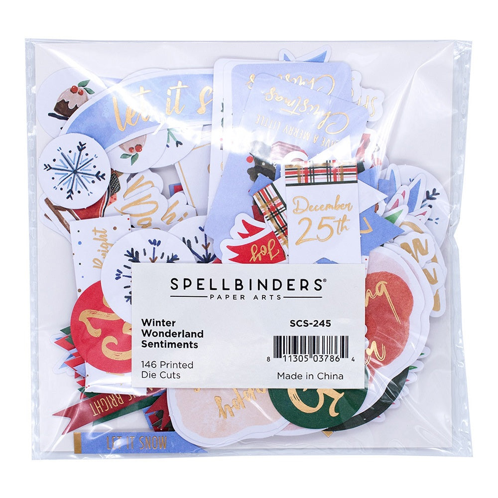 Spellbinders Paper Arts Winter Wonderland Sentiments (SCS-245)