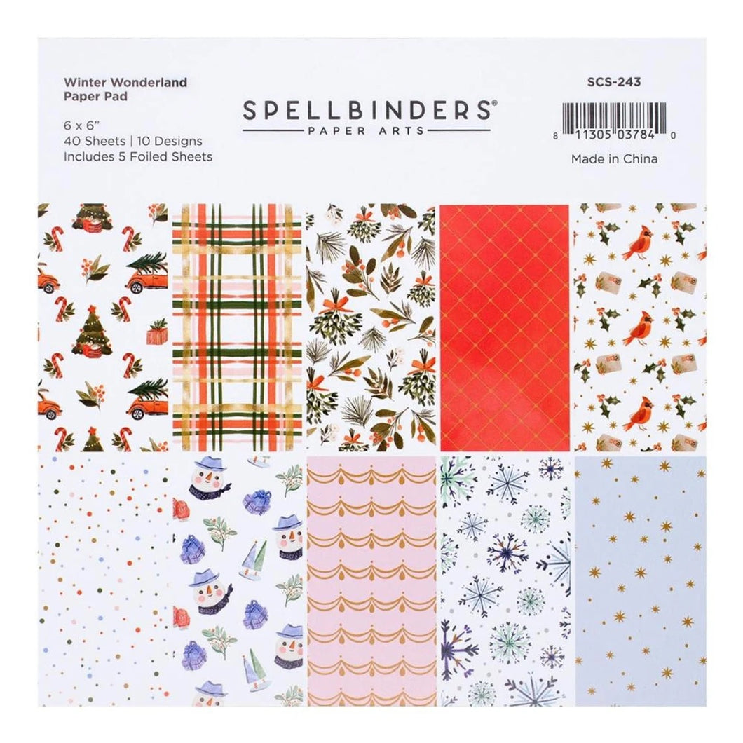 Spellbinders Paper Arts Winter Wonderland 6x6 Paper Pad (SCS-243)