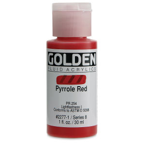 GOLDEN Fluid Acrylics Pyrrole Red (2277-1)