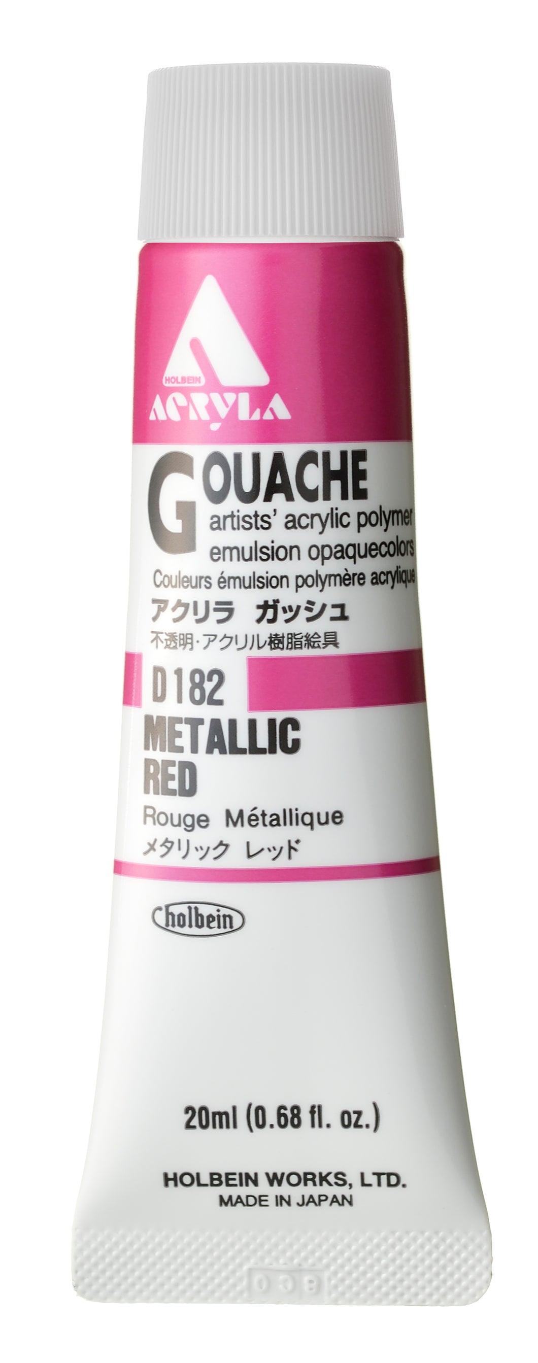 Holbein Acryla Gouache- Metallic Red (D182)