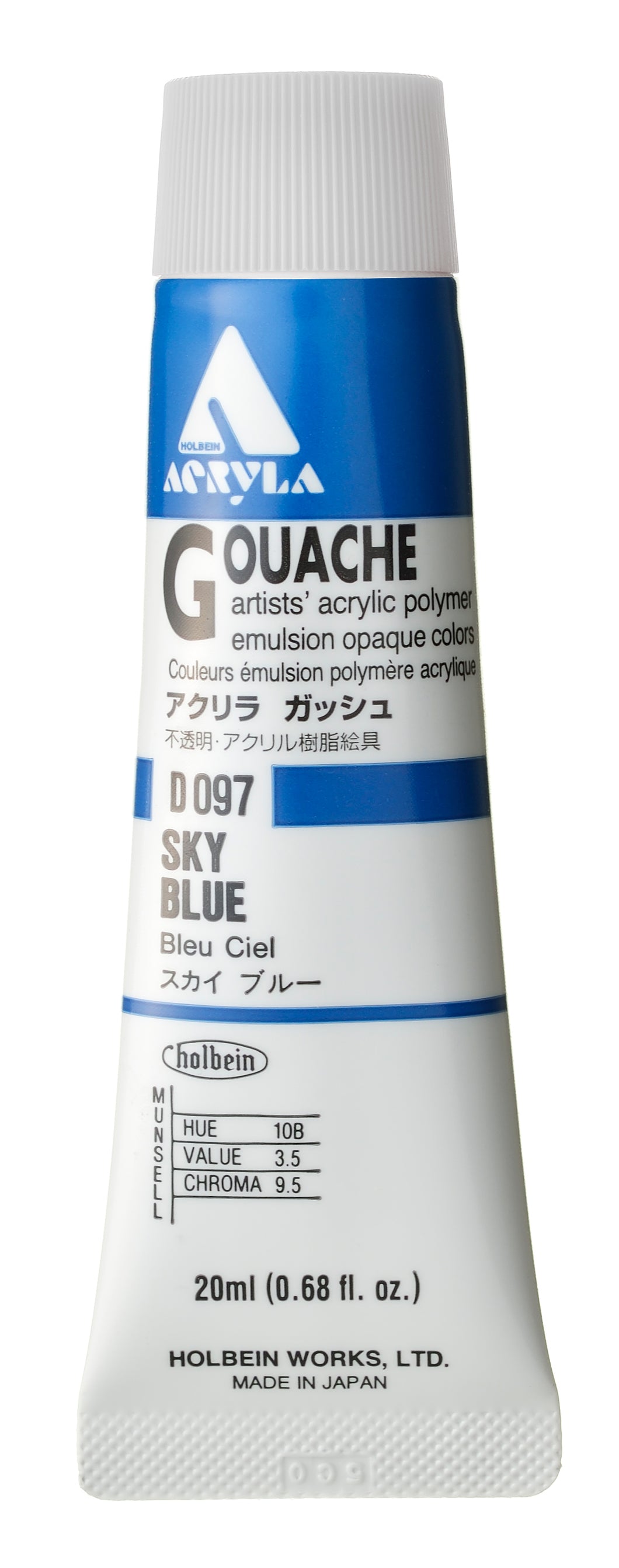 Holbein Acryla Gouache- Sky Blue (D097)