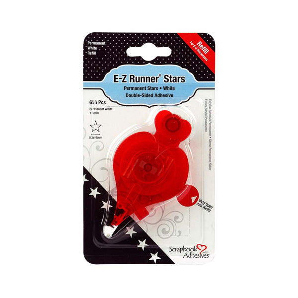 Scrapbook Adhesives E-Z Runner Stars Refill Permanent White (01240)