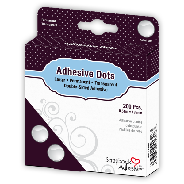 Scrapbook Adhesives Adhesive Dots Large Permanent Transparent (01308)