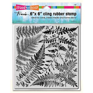 Stampendous! Fran's 6x6 Cling Rubber Stamp Fern Garden