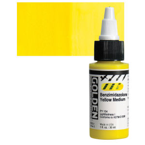 GOLDEN High Flow Acrylics Benzimidazolone Yellow Medium (8553-1)