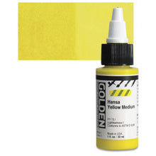 Load image into Gallery viewer, Golden Paints High Flow Acrylics Hansa Yellow Medium (8530-1)
