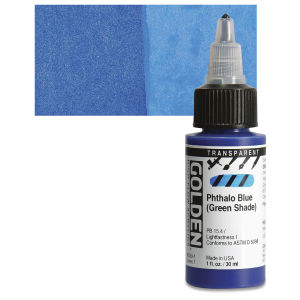 GOLDEN High Flow Acrylics Transparent Phthalo Blue (Green Shade) (8559-1)