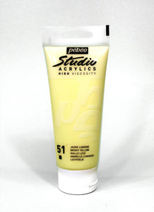 Pebeo Studio Acrylics- Bright Yellow 51 (pebeo51)