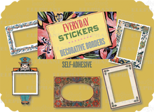 Load image into Gallery viewer, Laughing Elephant Die Cut Stickers - Decorative Borders (SP 14)
