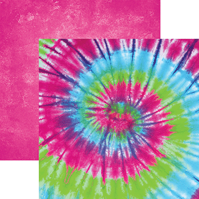 Reminisce Tie Dye Collection 12x12 Scrapbook Paper Wild Child (TDY-001)