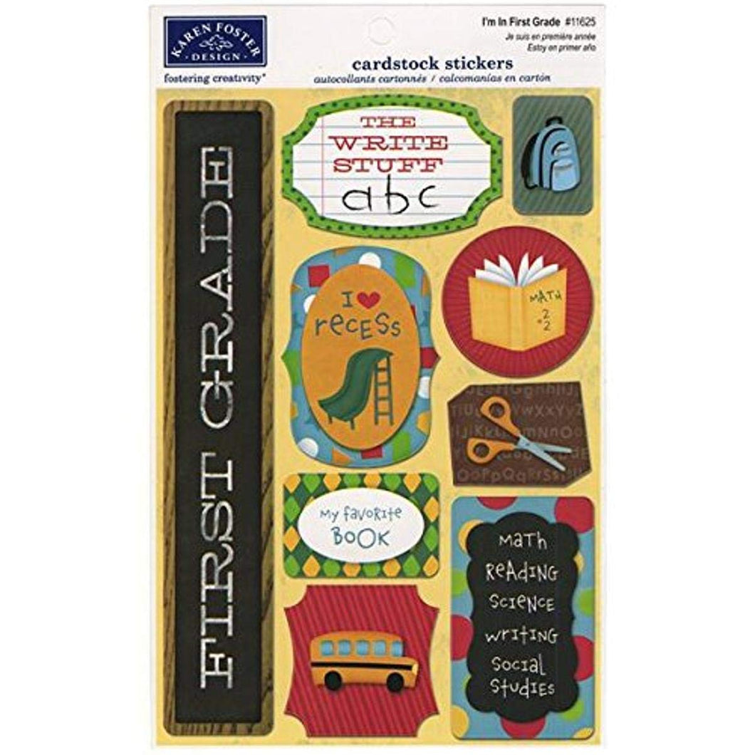 Karen Foster Designs Cardstock Stickers I'm In First Grade (11625)