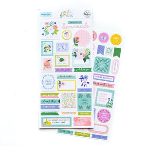 PinkFresh Studio Happy Blooms Collection Cardstock Stickers (116921)