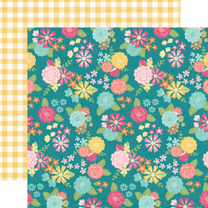 Simple Stories Hip Hop Hooray Collection 12x12 Scrapbook Paper Spring Fling (12102)