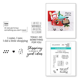 Spellbinders Clear Stamp Set Shopping Run Sentiments (STP-124)