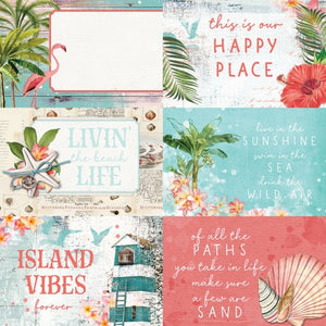 Simple Stories Simple Vintage Coastal Collection 12x12 Paper 4x6 Elements (12714)