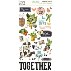 Simple Stories Simple Vintage Farmhouse Garden Chipboard Stickers (15020)